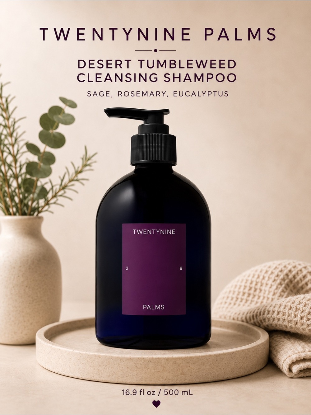 TwentyNine Palms Desert Tumbleweed Cleansing Shampoo 16.9 oz BNIB